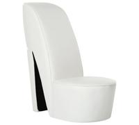 Sillón Con Forma De Zapato De Tacón Cuero Sintético Blanco Vidaxl