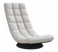 vidaXL Sillón Giratorio de Suelo de Tela Gris Nube 70x51x79 cm, Silla giratoria, Silla de Juego de Piso, Silla de Piso Plegable