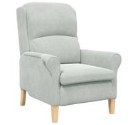 vidaXL Sillón Gris Claro Gris Claro Cubierta de Tela con Patas de Madera