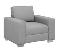 vidaXL Sillón Gris Claro Sala de Estar, Silla Compacta de Tela con Diseño Ergonómico, Un Asiento, Leer, Relajarse y Decoración Moderna del Hogar, Cómodo y Tapizado en Poliéster