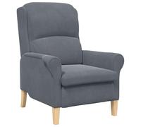 vidaXL Sillón Gris Oscuro Gris Oscuro Tela con Patas de Madera Estándar