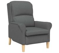 vidaXL sillón Gris Oscuro Tela | Hecho para mayor comodidad, Tela que respira y es suave al tacto, Patas de madera mate que añaden estilo