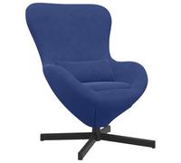 vidaXL Sillón Huevo Azul Policía de Terciopelo