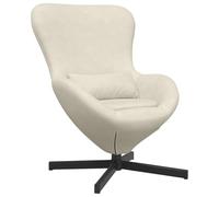 vidaXL Sillón Huevo Terciopelo Crema