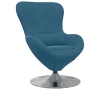 Sillón de Terciopelo Azul vidaXL con Función Giratoria Diseño Moderno para Sala de Estar Asiento Cómodo Almohada Ajustable Silla Estilosa para Decoración del Hogar Silla Individual
