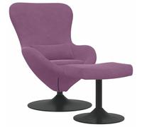 vidaXL Sillón Huevo de Terciopelo Púrpura de con Reposapiés y Función Giratoria. Tiene un diseño Moderno, Ideal para la Sala de Estar. Es cómodo y Elegante, Uso Interior. Sillón indivi