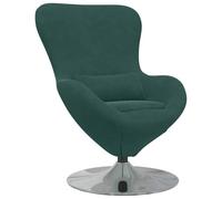 Sillón Moderno Verde Oscuro de vidaXL Con Reposabrazos Ajustables Y Función Giratoria | Tapicería de Terciopelo Estilosa Ideal para Espacios de Lectura en Sala de Estar Material Durable y Resistente a