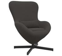 vidaXL Sillón Huevo Gris Oscuro 63 x 73 x 90 cm Tela, Sala Chic, Silla Moderna Giratoria, Acento de Tela Suave, Asiento Cómodo, Relajación Versátil en Casa, Diseño Chic