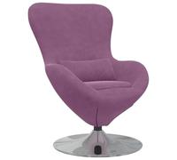 Sillón Elegante de Terciopelo Violeta para Sala de Estar | Diseño Ergonómico Base Giratoria Estructura de Acero Resistente Uso Interior Silla Asiento Moderno Estiloso Muebles Cómodos para Silla Indivi
