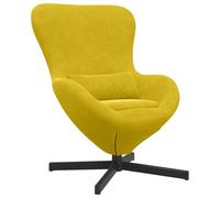 vidaXL Sillón ergonómico amarillo para relajación interior, diseño compacto con cojín insertado, marco de metal, asiento cómodo, salón o rincón de lectura, silla simple de montar, silla individual