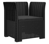 vidaXL Sillón Individual con Cojín Apariencia de Ratan PP