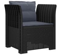 vidaXL Sillón Individual con Cojines Apariencia de Ratan PP