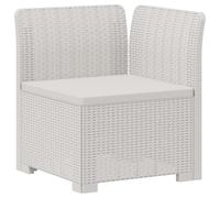 vidaXL Sillón Individual de Jardín Apariencia de Ratan PP Blanco, Sofá Resistente al Clima para jardín, balcón, Invernadero, Patio, Ideal para Disfrutar al Aire Libre