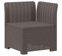 vidaXL Sillón Individual de Jardín Apariencia de Ratan PP Gris Claro, Sofá Resistente al Clima para jardín, balcón, Invernadero, Patio, Ideal para Disfrutar al Aire Libre