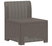 vidaXL Sillón Individual de Jardín Apariencia de Ratan PP Gris Claro, Sofá Resistente al Clima para jardín, balcón, Invernadero, Patio, Ideal para Disfrutar al Aire Libre
