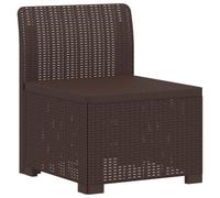 vidaXL Sillón Individual de Jardín Apariencia de Ratan PP Marrón, Sofá Resistente al Clima para jardín, balcón, Invernadero, Patio, Ideal para Disfrutar al Aire Libre