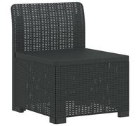 vidaXL Sillón Individual de Jardín Apariencia de Ratan PP, Sofá Resistente al Clima para jardín, balcón, Invernadero, Patio, Ideal para Disfrutar al Aire Libre