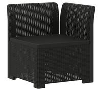 vidaXL Sillón Individual de Jardín Apariencia de Ratan PP, Sofá Resistente al Clima para jardín, balcón, Invernadero, Patio, Ideal para Disfrutar al Aire Libre