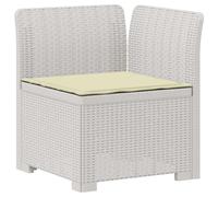 vidaXL Sillón Individual de Jardín con Cojín Apariencia de Ratan PP, Sofá Resistente al Clima para jardín, balcón, Invernadero, Patio, Ideal para Disfrutar al Aire Libre