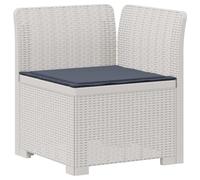 vidaXL Sillón Individual de Jardín con Cojín Apariencia de Ratan PP, Sofá Resistente al Clima para jardín, balcón, Invernadero, Patio, Ideal para Disfrutar al Aire Libre