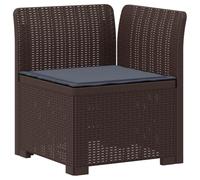 vidaXL Sillón Individual de Jardín con Cojín Apariencia de Ratan PP