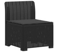 vidaXL Sillón Individual de Jardín con Cojín Apariencia de Ratan PP