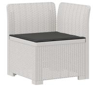 vidaXL Sillón Individual de Jardín con Cojín Apariencia de Ratan PP, Sofá Resistente al Clima para jardín, balcón, Invernadero, Patio, Ideal para Disfrutar al Aire Libre