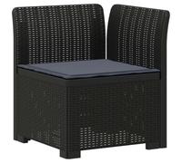 vidaXL Sillón Individual de Jardín con Cojín Apariencia de Ratan PP