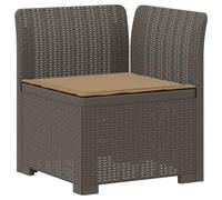 vidaXL Sillón Individual de Jardín con Cojín Apariencia de Ratan PP, Sofá Resistente al Clima para jardín, balcón, Invernadero, Patio, Ideal para Disfrutar al Aire Libre