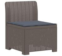 vidaXL Sillón Individual de Jardín con Cojín Apariencia de Ratan PP, Sofá Resistente al Clima para jardín, balcón, Invernadero, Patio, Ideal para Disfrutar al Aire Libre