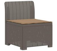 vidaXL Sillón Individual de Jardín con Cojín Apariencia de Ratan PP, Sofá Resistente al Clima para jardín, balcón, Invernadero, Patio, Ideal para Disfrutar al Aire Libre