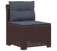 vidaXL Sillón Individual de Jardín con Cojines Apariencia de Ratan PP