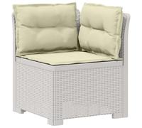 vidaXL Sillón Individual de Jardín con Cojines Apariencia de Ratan PP, Sofá Resistente al Clima para jardín, balcón, Invernadero, Patio, Ideal para Disfrutar al Aire Libre