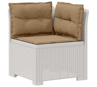 vidaXL Sillón Individual de Jardín con Cojines Apariencia de Ratan PP, Sofá Resistente al Clima para jardín, balcón, Invernadero, Patio, Ideal para Disfrutar al Aire Libre