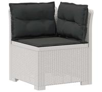 vidaXL Sillón Individual de Jardín con Cojines Apariencia de Ratan PP, Sofá Resistente al Clima para jardín, balcón, Invernadero, Patio, Ideal para Disfrutar al Aire Libre