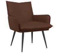 vidaXL Sillón Marrón Cuero sintético