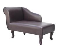 vidaXL Sillón marrón de Cuero Artificial Elegante Lujoso reposabrazos Izquierdo