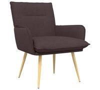 vidaXL Sillón Marrón Oscuro Tela