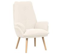 vidaXL Sillón Moderno Crema para Sala y Habitación con Cojín Acolchado de Espuma | Diseño Ergonómico Elegante Tapicería Resistente a Las Manchas Asientos Cómodos Sillón para Adultos Muebles de Interi