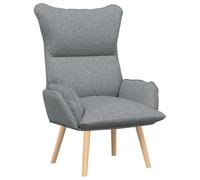 vidaXL Sillón Moderno Gris Claro Asiento Individual Apoyabrazos Acolchados para Sala de Estar Lectura Uso Interior Silla Cómoda Contemporánea Tapizada