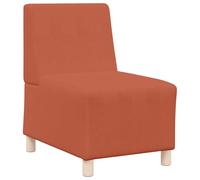 vidaXL Sillón Moderno Naranja de Corduroy 55 x 74 x 82 cm, Tela Transpirable, Patas de plástico Negro, Acabado Mate, fácil de armar con un Destornillador, Ideal como sillón Extra para la Sala de Esta