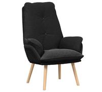 vidaXL Sillón Moderno Negro Asiento Acolchado de Espuma Estructura de Madera Durable Ideal para Sala y Dormitorio Leer y Relajarse