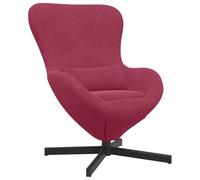 vidaXL Sillón Moderno Rojo Vino de | Diseño Ergonómico, Tela de Poliéster Resistente, Ideal para el Salón, Cojín Extraíble, Fácil de Limpiar, Silla para Adultos, Sillón en Forma de Huevo, Cómodo, Es