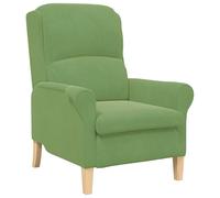vidaXL Sillón Verde Claro Verde Claro Tela, Madera