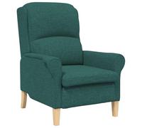 vidaXL Sillón Moderno Verde Oscuro Tela, Madera Estándar Ergonómico