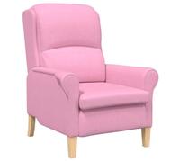 vidaXL Sillón Moderno Rosa Tejido de poliéster, Madera Mediano