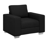 vidaXL Sillón Ergonómico Moderno para Relajación Interior Elegante Negro Tejido con Cojín Extraíble Asiento Cómodo Sillón De Lectura Sala De Estar Tapizado Premium