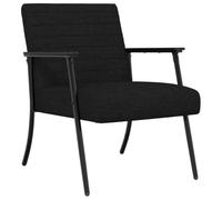 vidaXL sillón Negro 59 x 75 x 78 cm Tela, Sillón Moderno, diseño Rectangular, Estilo Actual con Soporte ergonómico, Ideal para Comodidad y funcionalidad, Espacio Adecuado