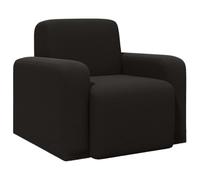 vidaXL Sillón Negro Bouclé