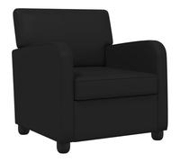 vidaXL Sillón Negro Brillante Cuero sintético
